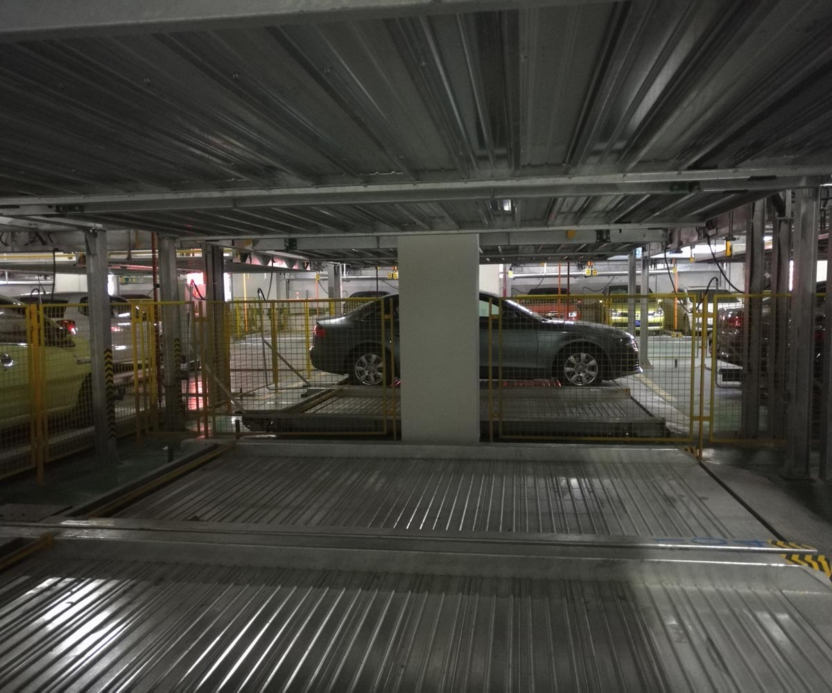 内江市负一正二地坑PSH3D1三层升降横移机械式停车设备