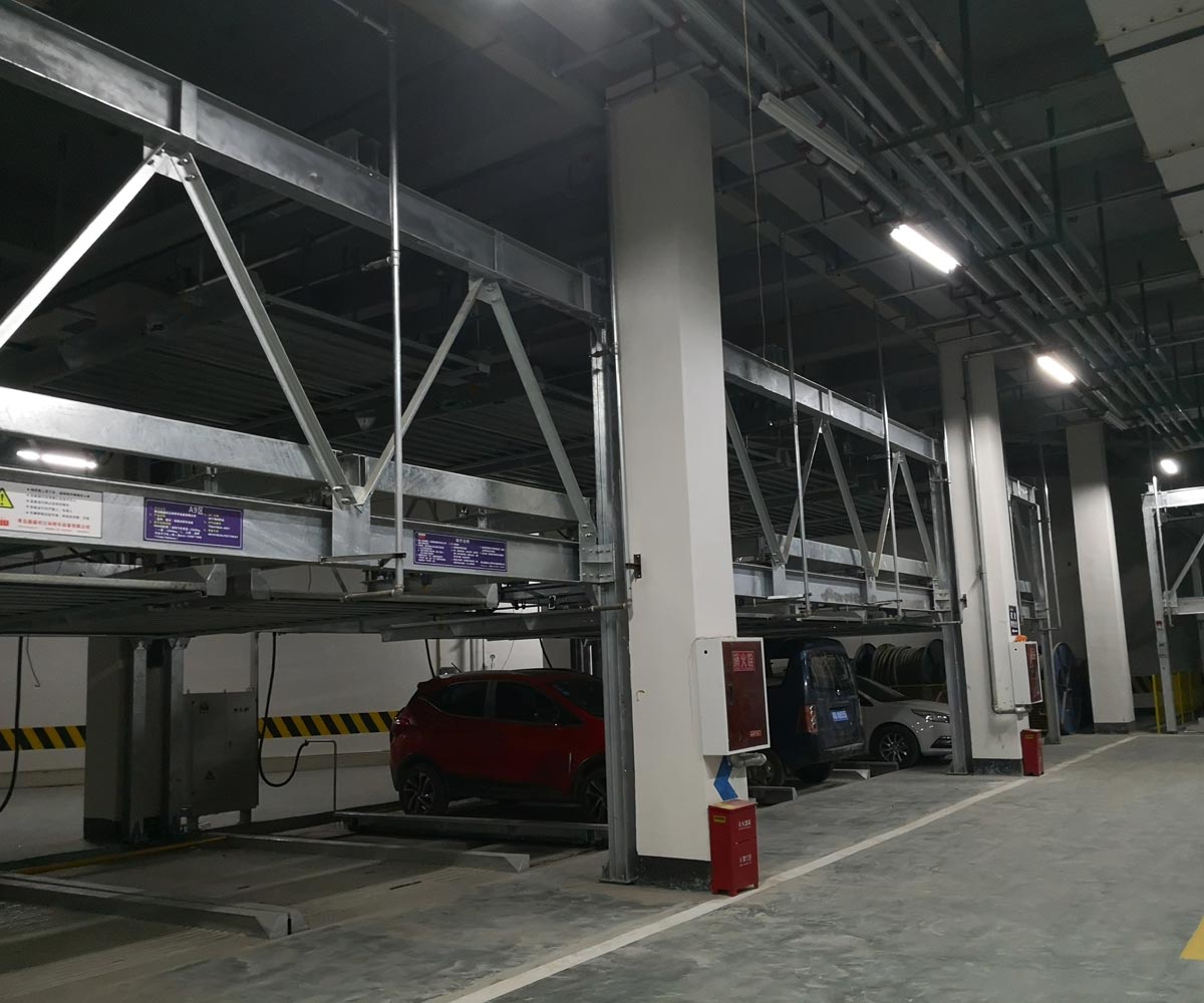 田阳县负一正三地坑PSH4D1四层升降横移机械式停车设备